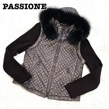 [ 새상품급 ] PASSIONE 파시오네 퀼팅 자켓 니트 퍼