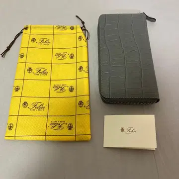 Felis 크로커다일 무늬 장지갑 그레이