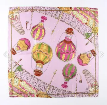 manipuri 마니프리 실크 스카프 벌룬 스카이 87 x 87