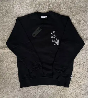 미사용 택 포함 WIND AND SEA 블랙 맨투맨 [ M ]