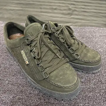 MEPHISTO 올리브 그린 스웨이드 신발