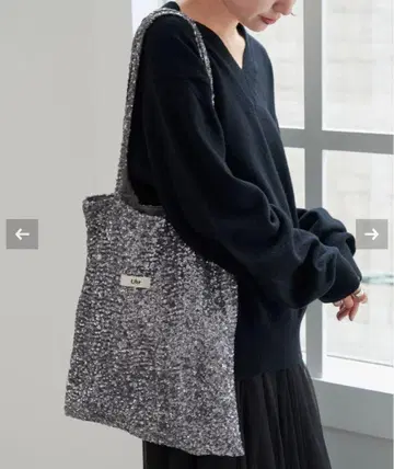 [ 새상품급 ] Uhr 우아 Spangle Tote Bag 실버