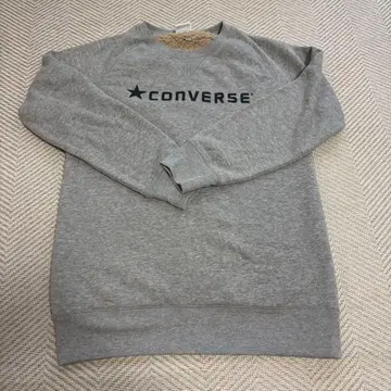 CONVERSE 그레이 트레이닝복 보아 안감 맨투맨 방한 따뜻한