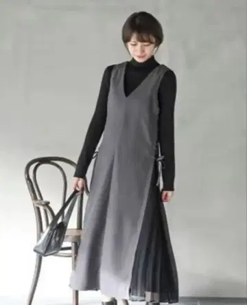 미사용 rps 사이드 플리츠 레이스업 점프스커트