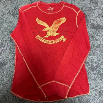 AMERICAN EAGLE 레드 롱 슬리브 y2k