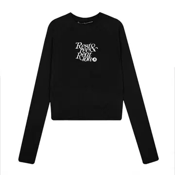 Rest&recreation 블랙 로고 프린트 긴팔 상의