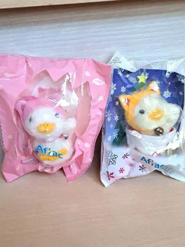 아플락 마스코트 봉제 인형 고양이 귀 포함 2세트