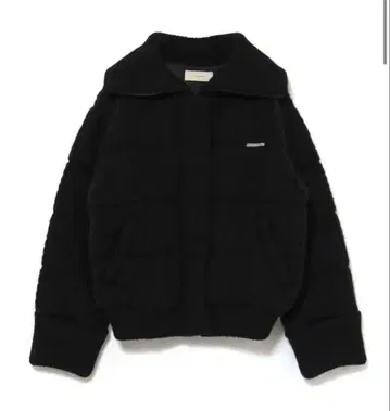 andmary 메리 퀼팅 니트 재킷 블랙