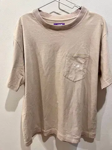 [ THE NORTH FACE 퍼플 라벨 ] 베이지 x 화이트(자수)