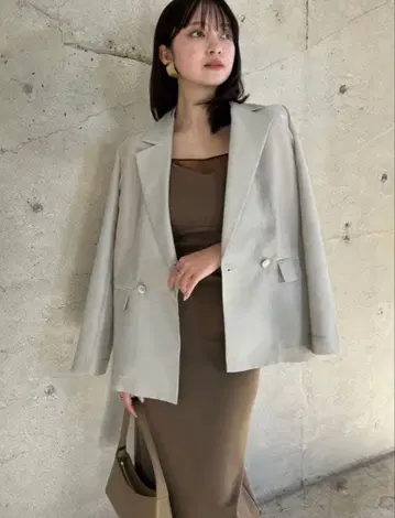 아뉴앙스 에어리 시어 자켓 베이지