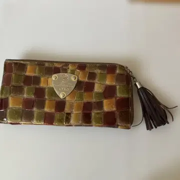 ATAO 타일 무늬 장지갑 멀티 컬러