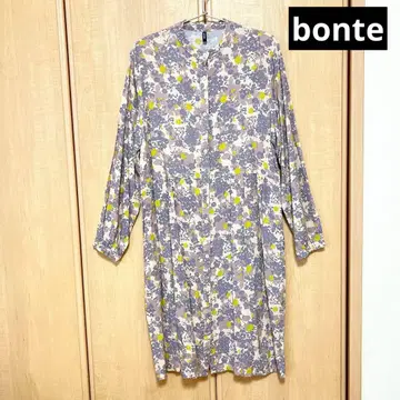 bonte 원피스 긴팔 라벤더색 꽃무늬 프리 사이즈