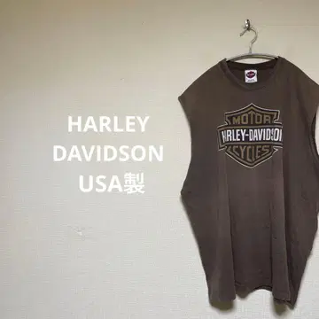 HARLEY DAVIDSON USA제 탱크탑 브라운