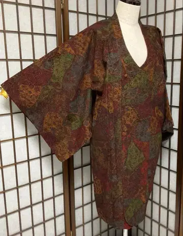 C999 순수 실크 겨울용 비로드 륜나 코트 컨디션 최상 기모노