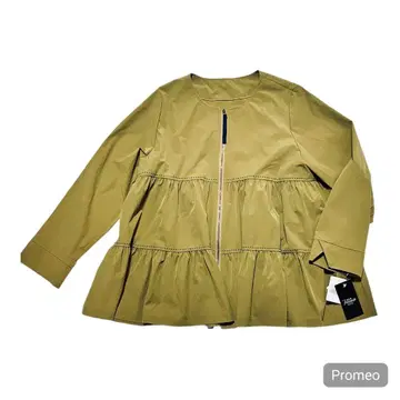 새상품, 미사용, 티어드 디자인 노카라 자켓 LL