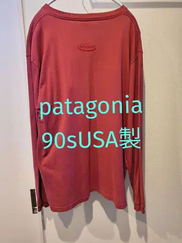 patagonia 자수 오벌 로고 롱 슬리브 T셔츠