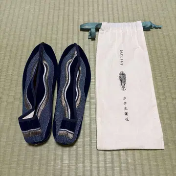 DAYLILY 대만 자수 차이나 신발 네이비 24.5cm