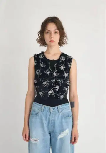 crinkle crinkle crinkle velvet 3D vest