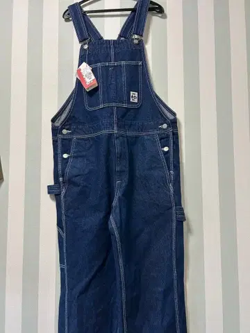 미사용 새상품 CHUMS 참스 아웃도어 오버롤 인디고