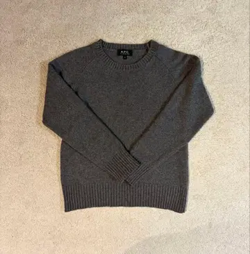 미사용품 A.P.C. 그레이 스웨터 캐시미어&울