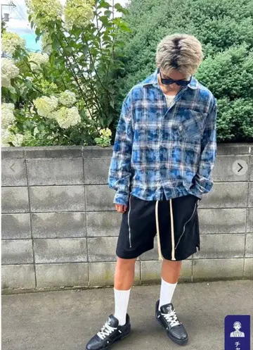 Adwens 빈티지 체크 셔츠