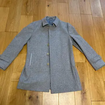 Calvin Klein 그레이 울 피 코트