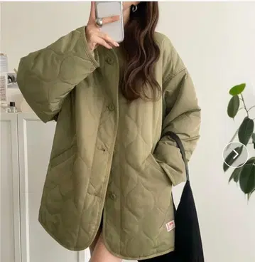 [ 새상품 ] [ JaVa 자바 ] 노카라 오버 사이즈 퀼팅 코트