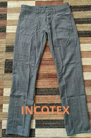 INCOTEX 슬림핏 그레이 슬랙스