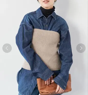 Plage 미들 게이지 카타아제 니트 뷔스티에 캐시미어 혼방 베어탑