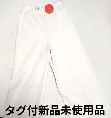 두클라쎄 택 포함 미사용 새상품 화이트 와이드 팬츠 사이즈 7 속기모