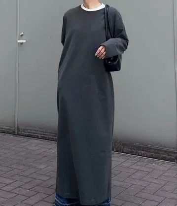 새상품급 [ PON기획 ] 크루넥 롱컷 원피스