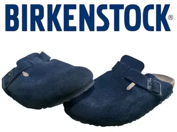 새상품급 버켄스탁 보스턴 네이비 스웨이드 24.0cm