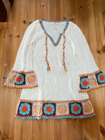 크로 셰 뜨개질 원피스