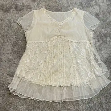 그런지 비주트 주트 탑 빈티지 구제 의류 레이스