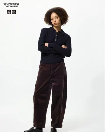 코듀로이 커브 팬츠 기장 짧음