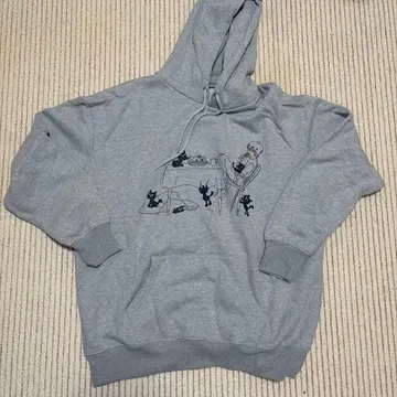 Level4 키요 고양이 후드티/풀오버 L 사이즈 그레이