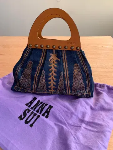 ANNA SUI 데님 핸드백