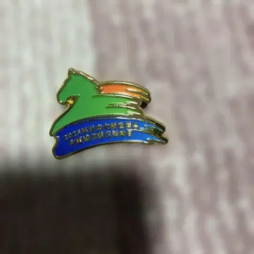 컬러풀 말 실루엣 핀 배지 간사이 만박 EXPO 중국