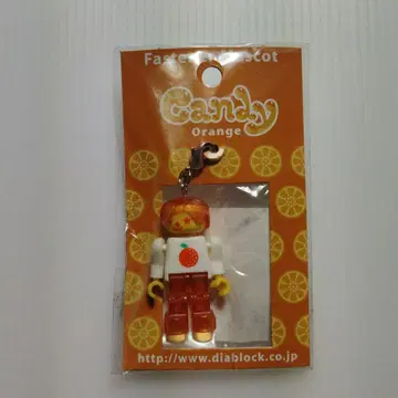 다이아블록 지퍼 마스코트 캔디 오렌지 미사용 새상품 당시 제품