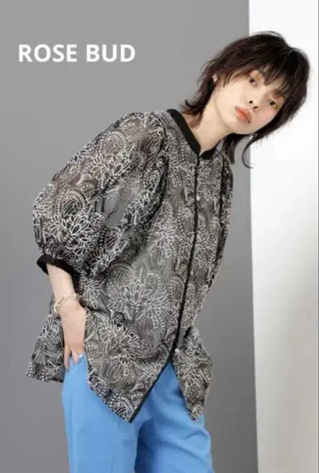 ROSE BUD 레이스 블라우스 / 프리 사이즈 / 블랙