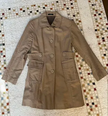 [ COMME CA ISM ] 90년대 베이지 버튼 달린 코트