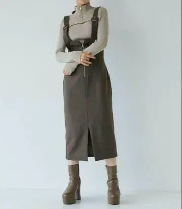 MURUA 프론트 지퍼 타이트 점프수트