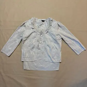 TO BE CHIC 실버 비쥬 셋업 사이즈 IV