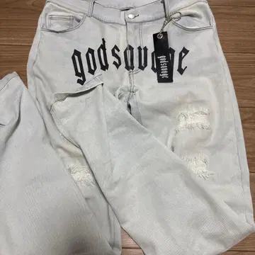godsavage 스키니 데님 M 라이트 그레이