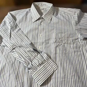 새상품급 던힐 dunhill 긴팔 셔츠 비즈니스 셔츠 파랑 스트라이프