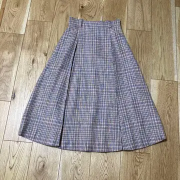 체크 무늬 스커트 수트 상하의 세트