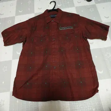 Back Channel 체크 무늬 반팔 셔츠 M