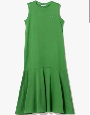 LACOSTE 슬리브리스 롱 원피스 그린 Beams 별주