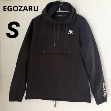 에고자루 EGOZARU 하프 지퍼 윈드 브레이커 S 블랙 농구