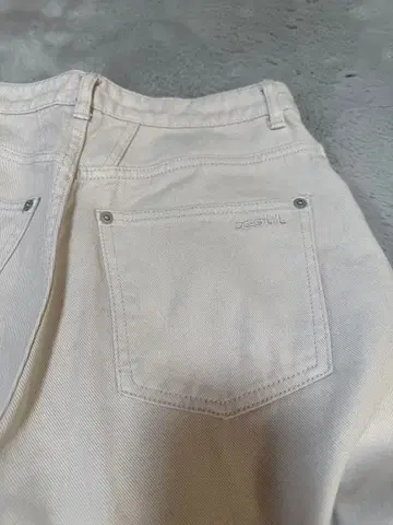 X-girl 화이트 스트레이트 데님